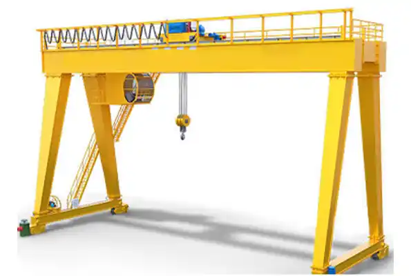 Goliath and Gantry Crane lifting heavy machinery at a construction site